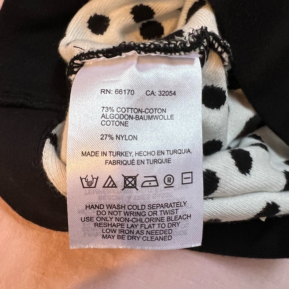 Anthropologie Maeve Brand Black Polka Dot Flare Knit Skirt. Size XS - Picture 6 of 6